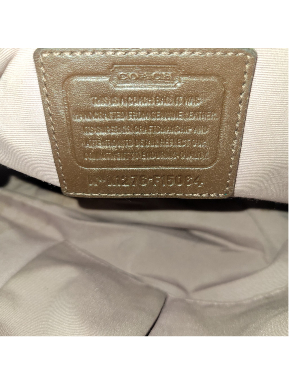 Coach F15064 Women's Brown Leather Duffle Hobo Convertible Shoulder Bag Purse - Picture 12 of 13